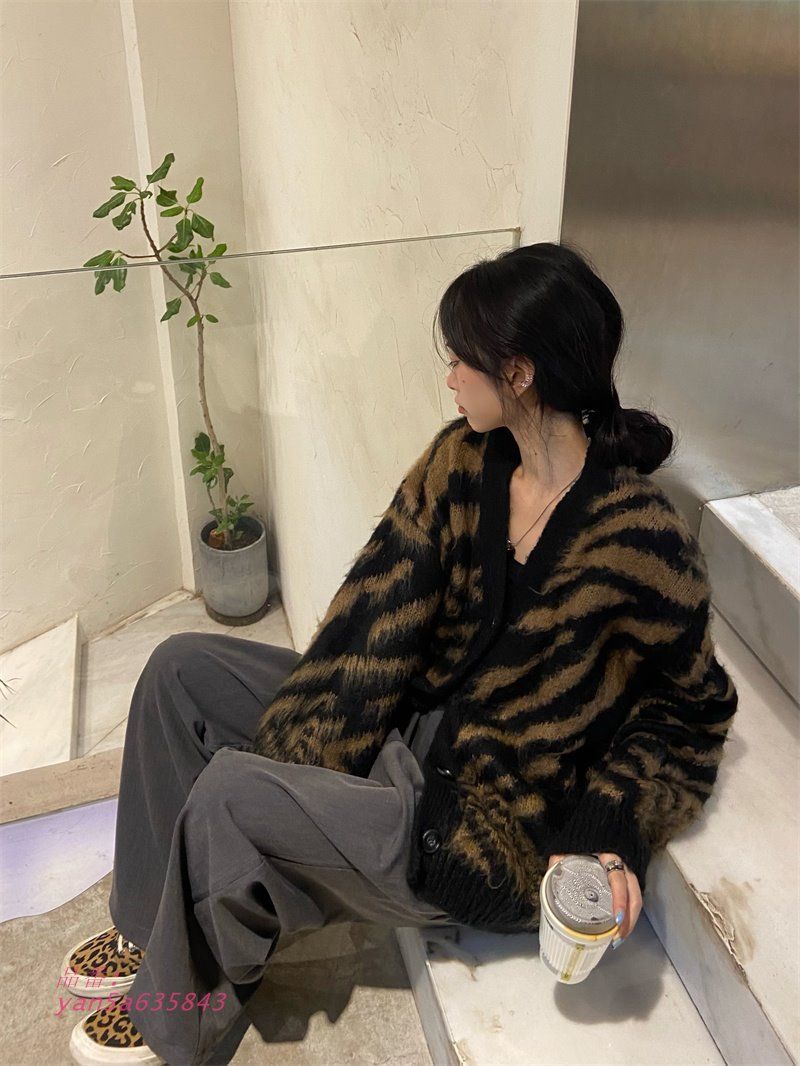 ニットパーカー長袖韓国ファッ