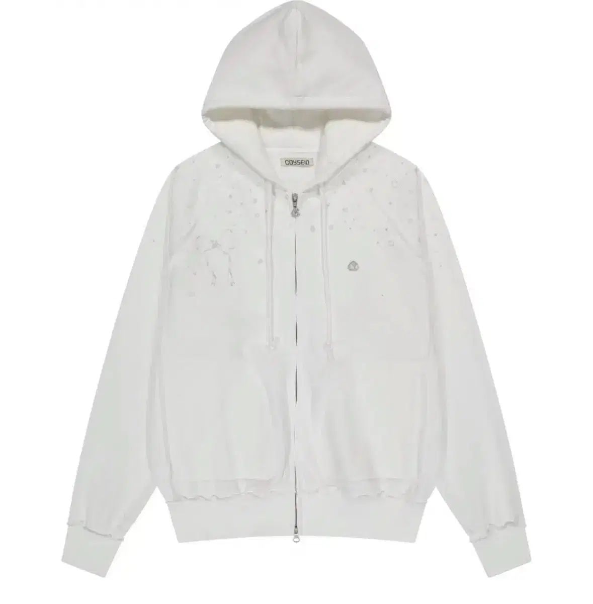 ISSEY MIYAKE トゥインクル フードジップアップ 白