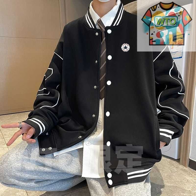 コンバース風 ショートベースボールジャケット -WTO輸入-UTN55