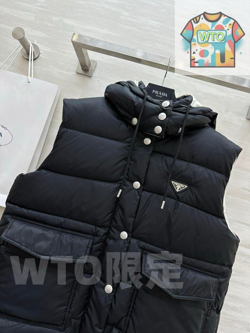PRADA ダウンベスト フード付き 黒｜WTO通販｜ -WTO輸入-KHM31