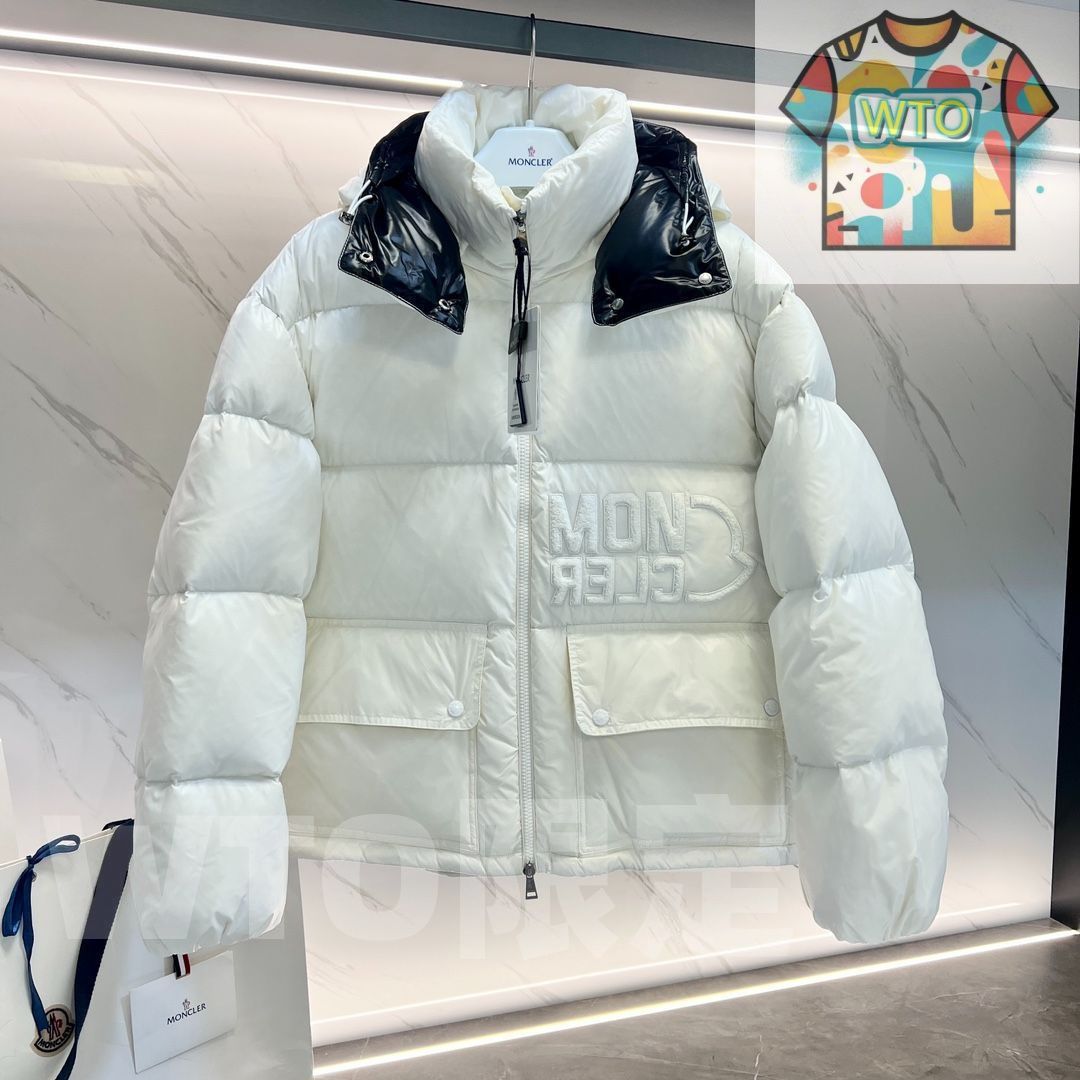 MONCLERモンクレール Abbaye白い短いダウンジャケット|WTO通販| -WTO輸入-TAD41