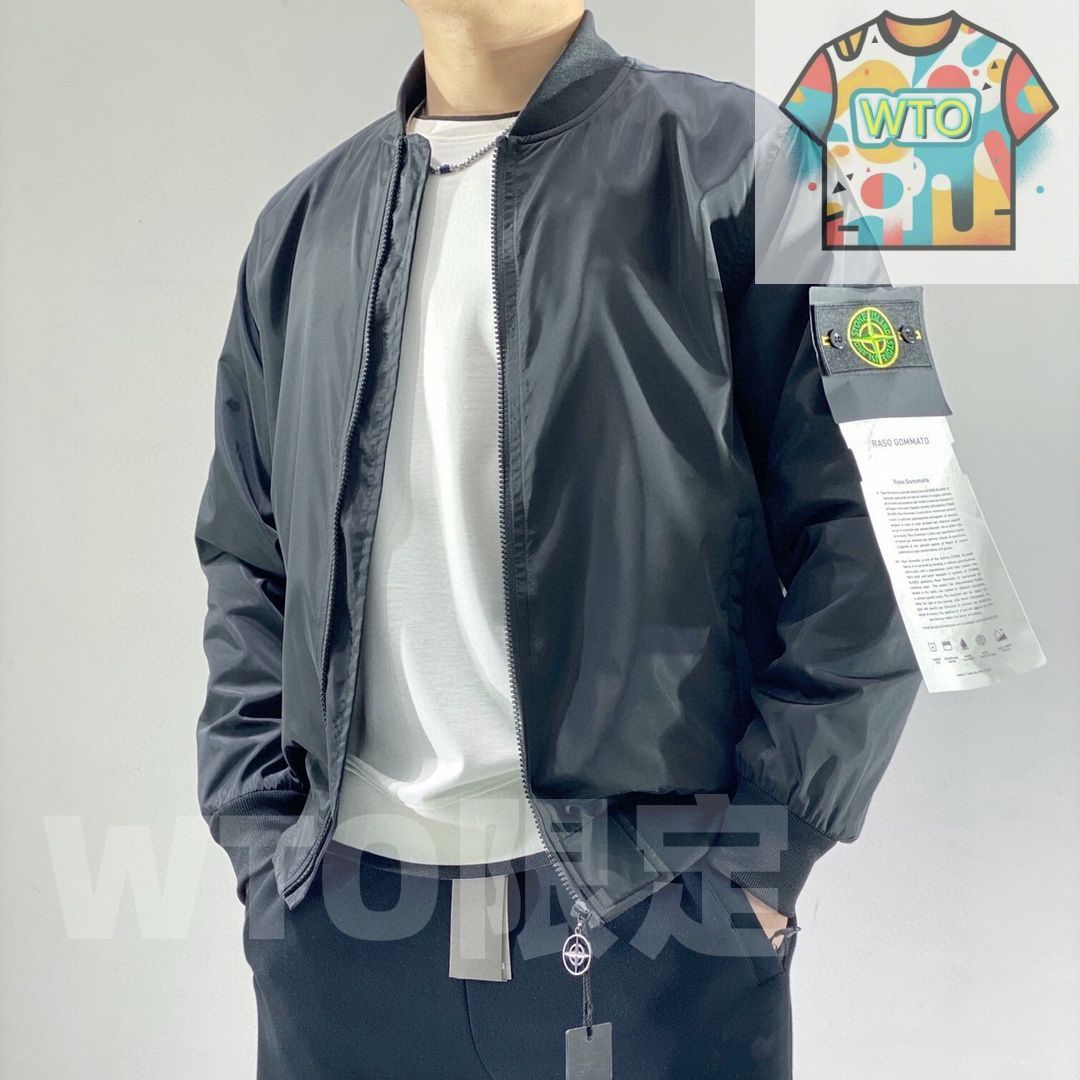 ストーンアイランド風 テックベースボールジャケット -WTO輸入-ZTM49