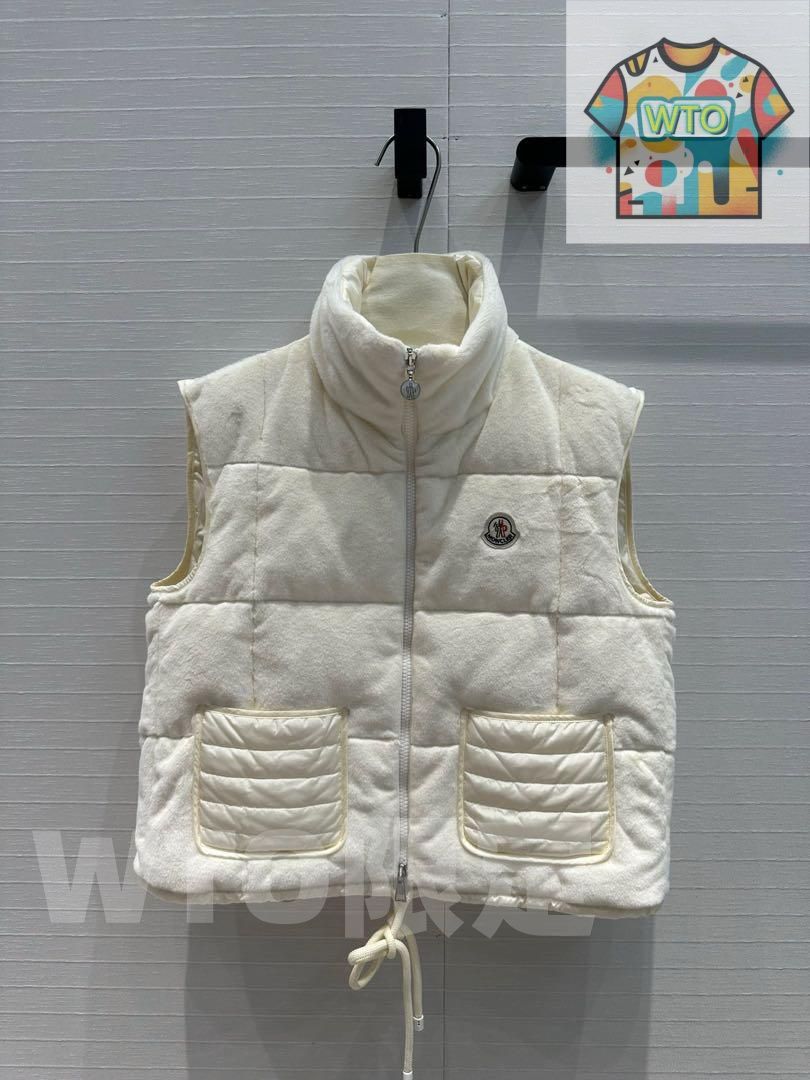 Moncler ホワイト ダウンベスト レディース| |