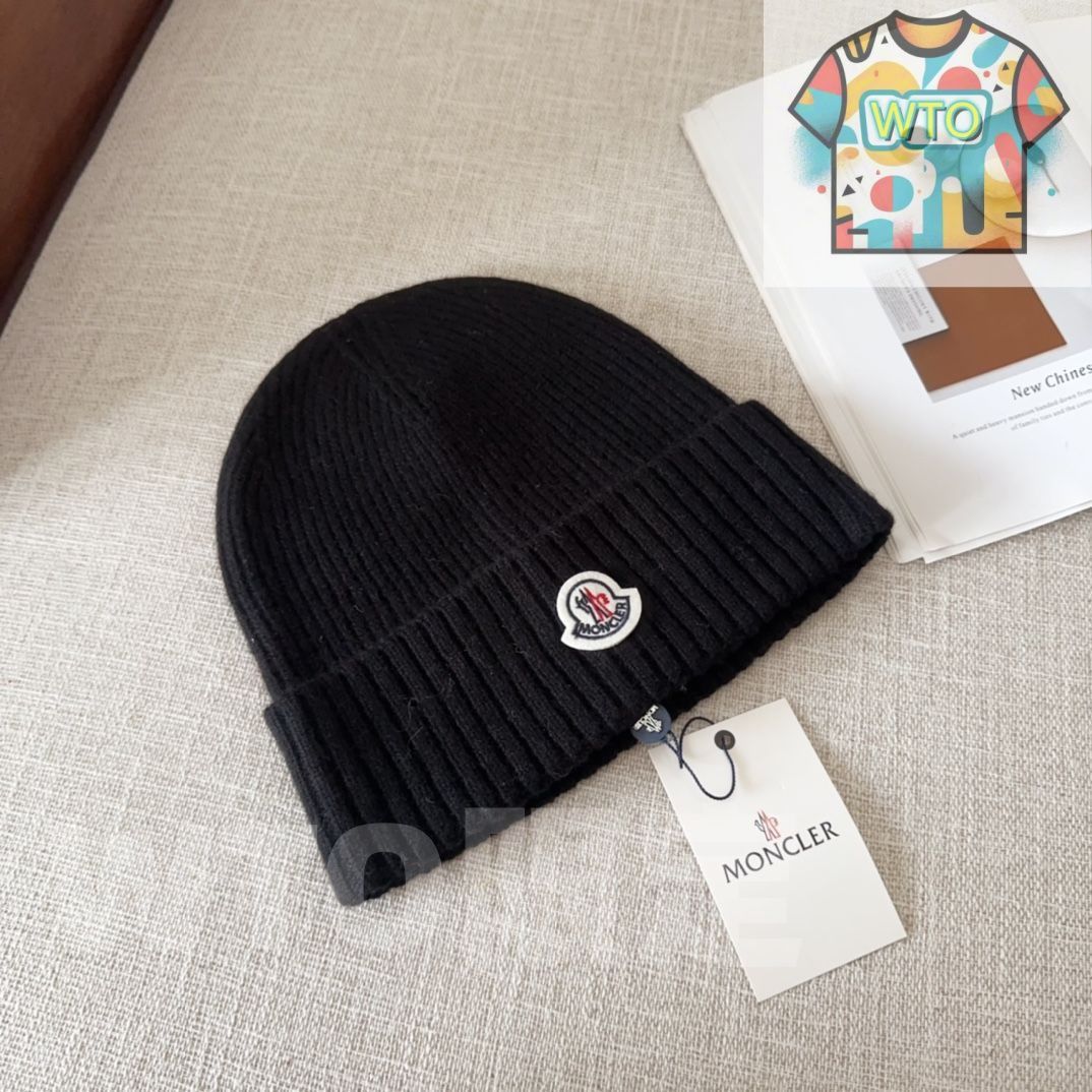 MONCLERウールフリース帽子ブラック|WTO通販| -WTO輸入-PGR12
