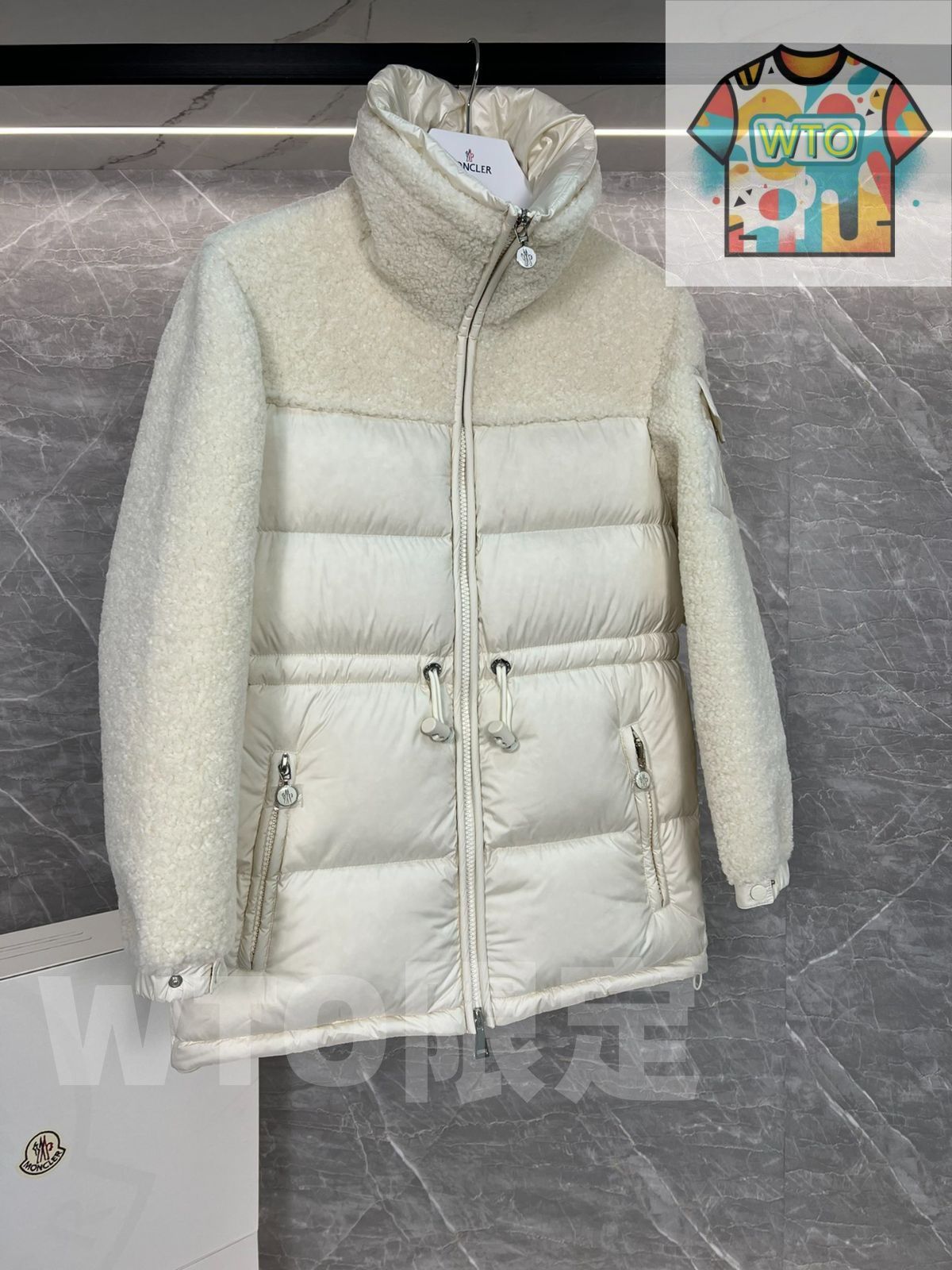 MONCLERモンクレール ベージュ Escautショートレディースダウン|WTO通販| -WTO輸入-LWY26