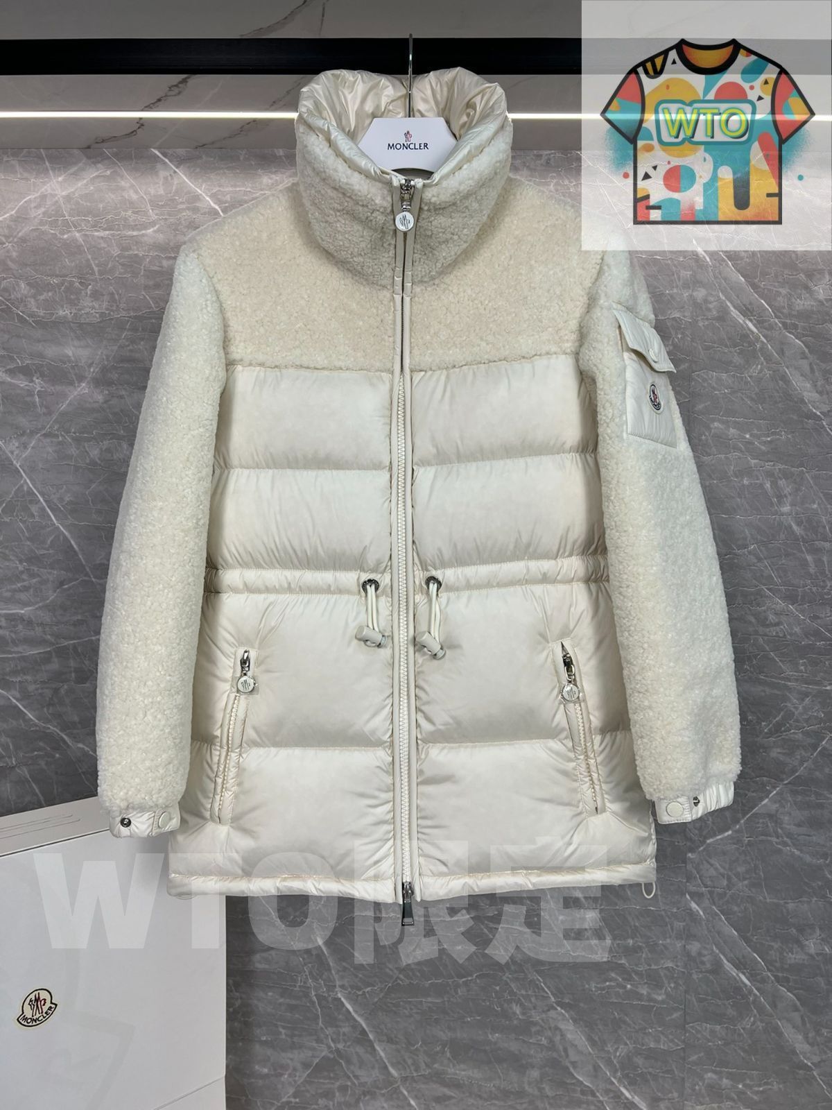 MONCLERモンクレール ベージュ Escautショートレディースダウン|WTO通販| -WTO輸入-LWY26