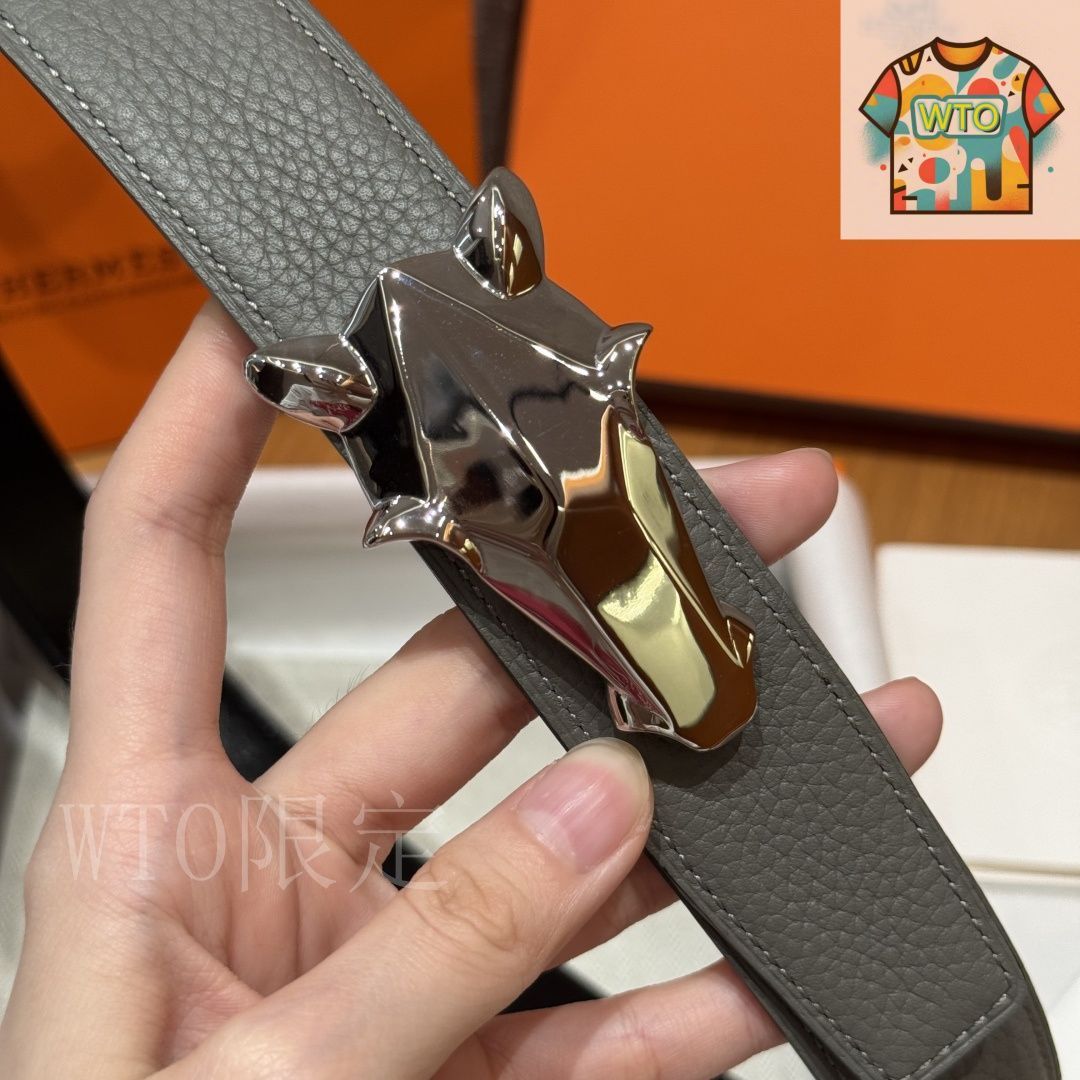 ロマン WTO通販 Herm s エルメス Yachting バックル ダブルフェイスベルト-WTO輸入-IER95