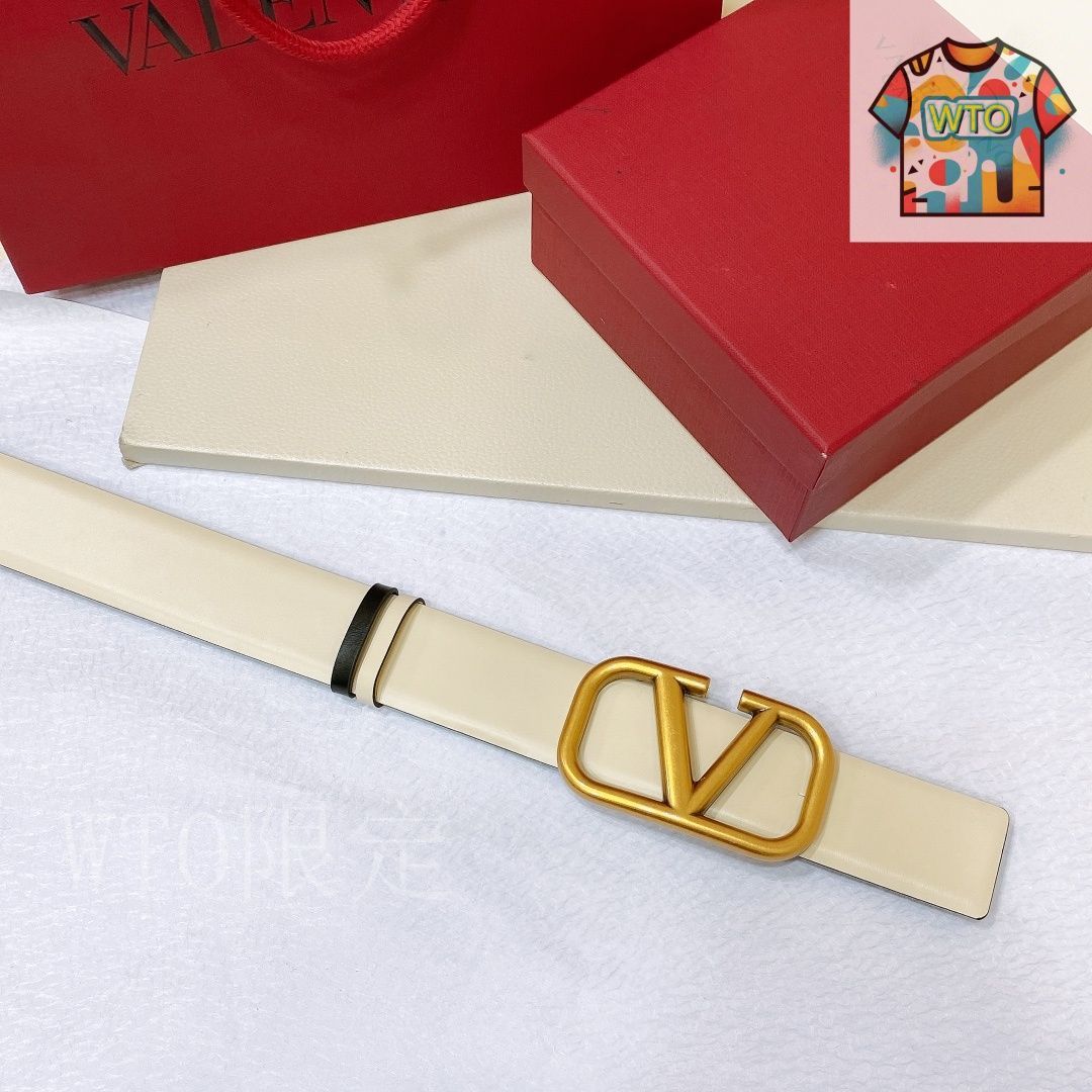 WTO通販 VALENTINO GARAVANI VLOGO SIGNATURE レザーベルト-WTO輸入-JJR85