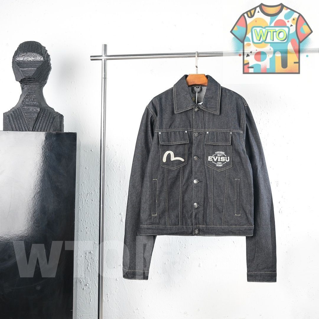 福神の男性用ダブルボード霧鯉刺繍横須賀ジャケット ジーンズジャケット