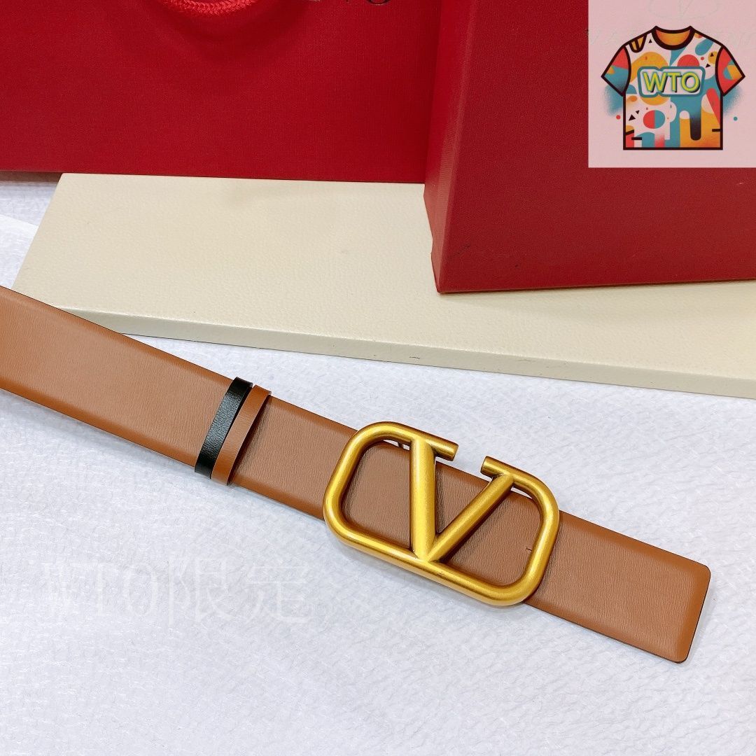 WTO通販 VALENTINO GARAVANI VLOGO SIGNATURE レザーベルト-WTO輸入-JXH28
