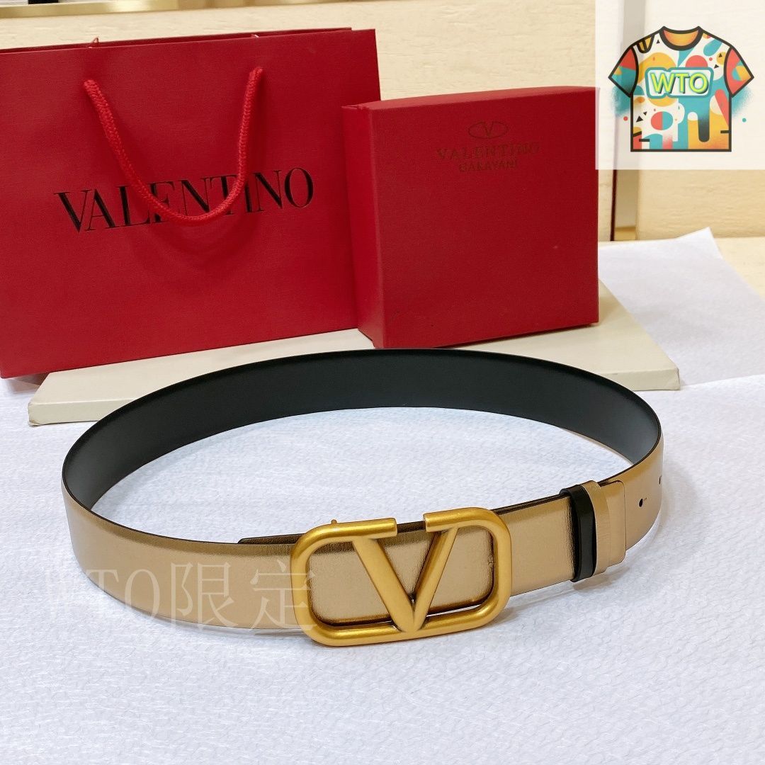 WTO通販 VALENTINO GARAVANI VLOGO SIGNATURE レザーベルト-WTO輸入-RJN51