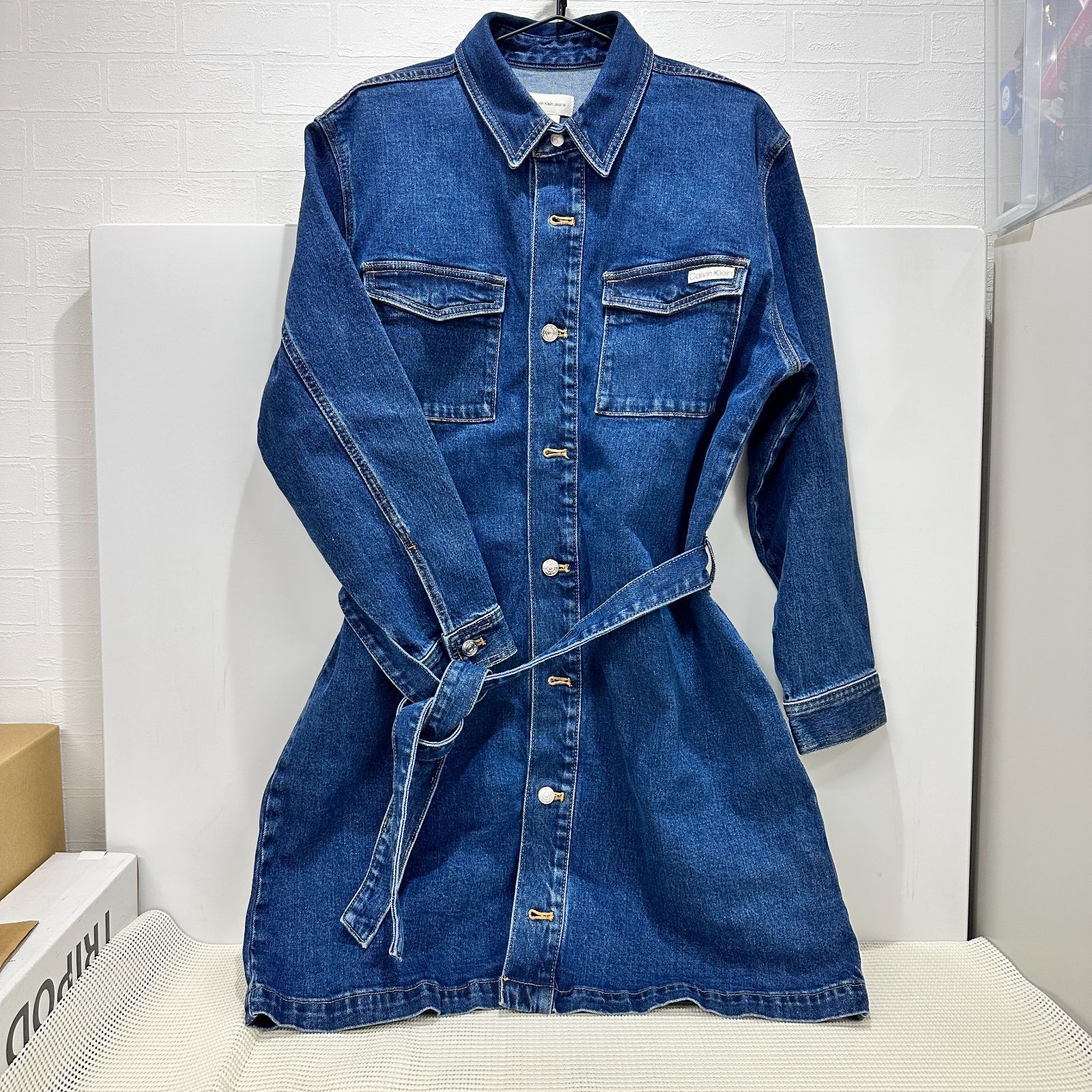 Calvin Klein カルバンクライン デニム ワンピース レディース M Lサイズ