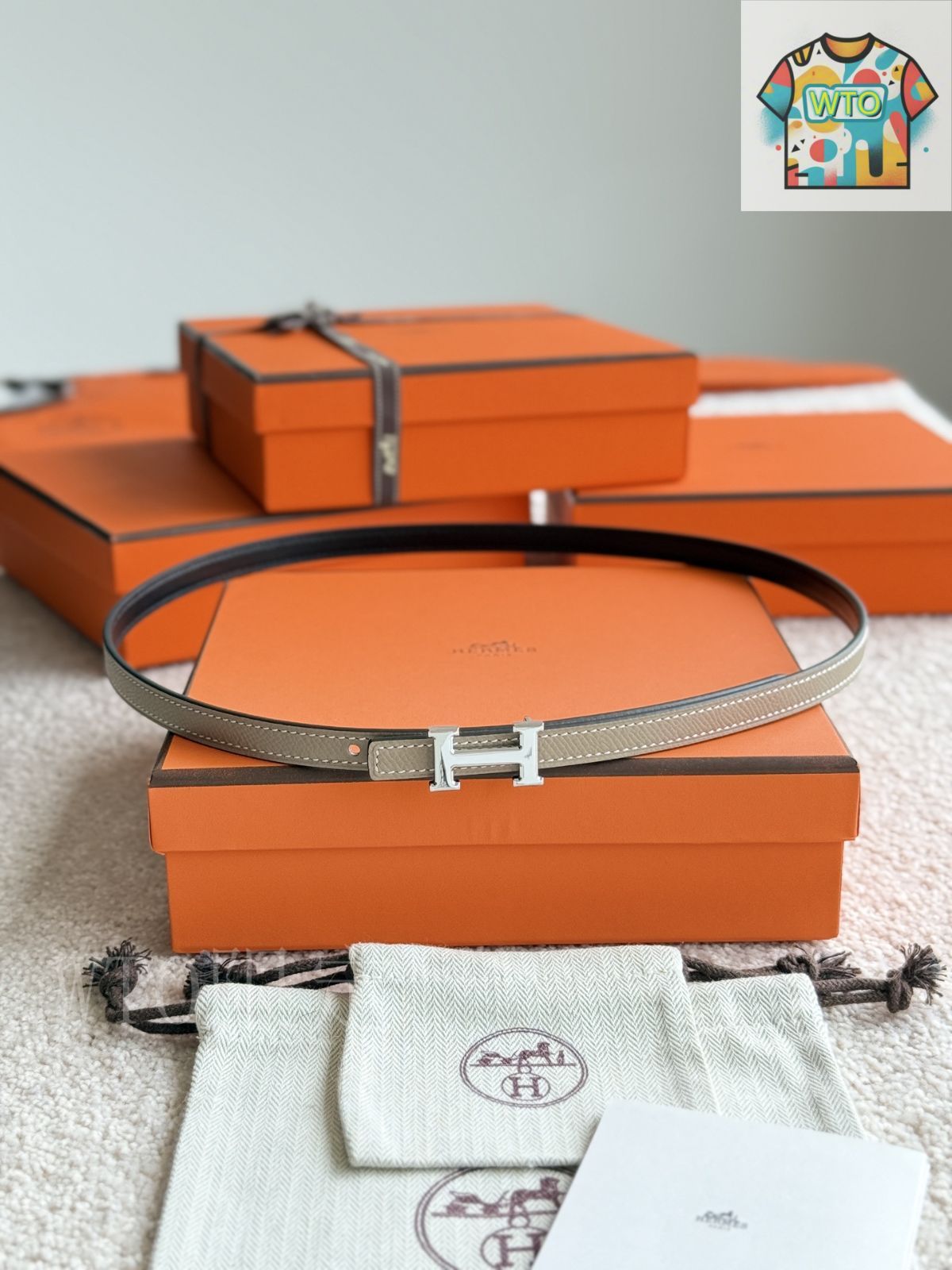 WTO通販 Herm s エルメス Mini 5382 レディースベルト-WTO輸入-BLU35