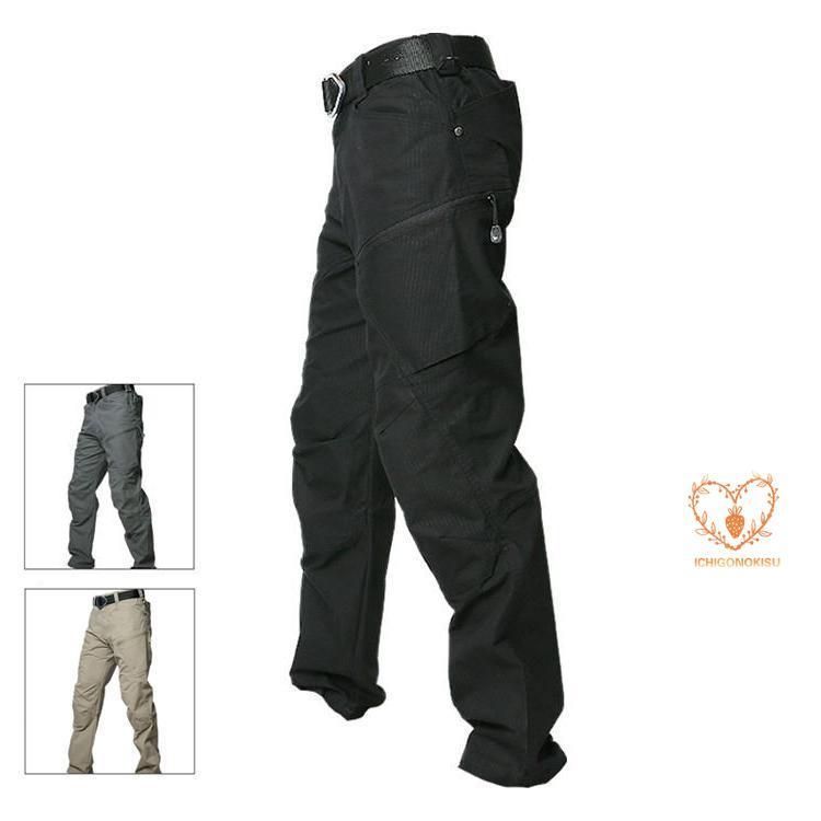 アウトドア 登山 バイク マルチポケット メンズパンツ 作業用 カジュアル サバゲー カーゴパンツ ワークパンツ ミリタリー タクティ