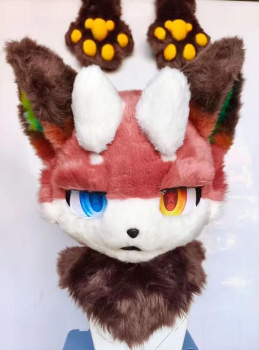 ファースーツ 着ぐるみセット NO 292 犬 茶色 ケモノ 全頭ヘッド ぬいぐるみ コスプレ コスチューム