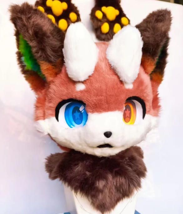 ファースーツ 着ぐるみセット NO.292 犬 茶色 ケモノ 全頭ヘッド ぬいぐるみ コスプレ コスチューム