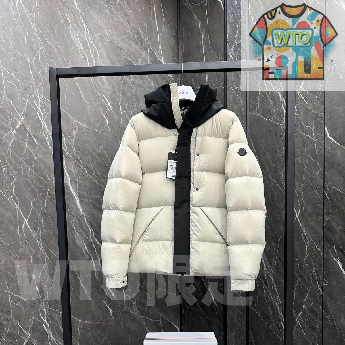 MONCLERモンクレール 白い短い男性| | -WTO輸入1