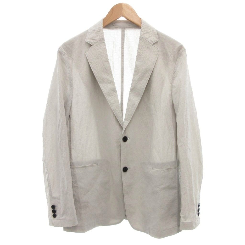 セオリー Theory 24AW Kelso Clinton CPSC W A セットアップ シアサッカー テーラードジャケット パンツ シングル 2B センターベント ナイロン 40 ライトグレー 02-4204000 GV