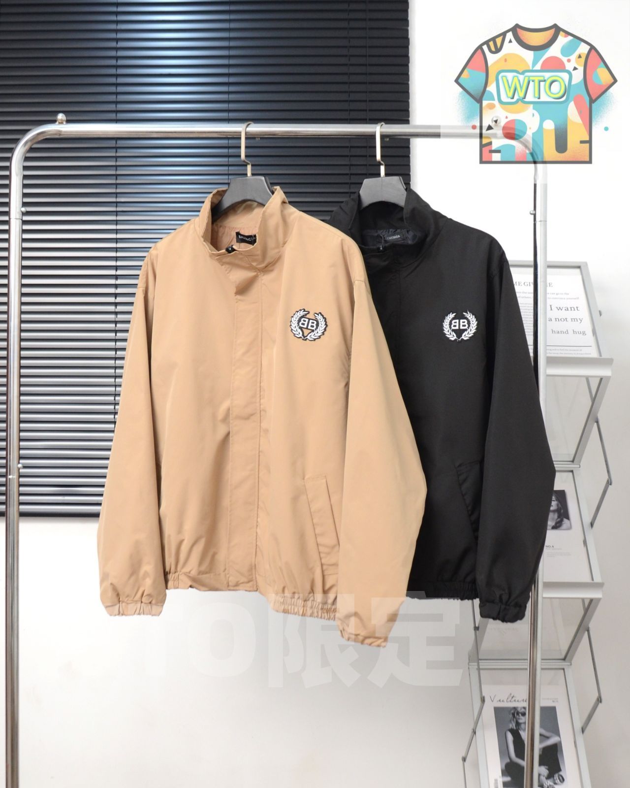 バレンシアガ Balenciaga BLCG の定番の麦穂柄防水ライダージャケット