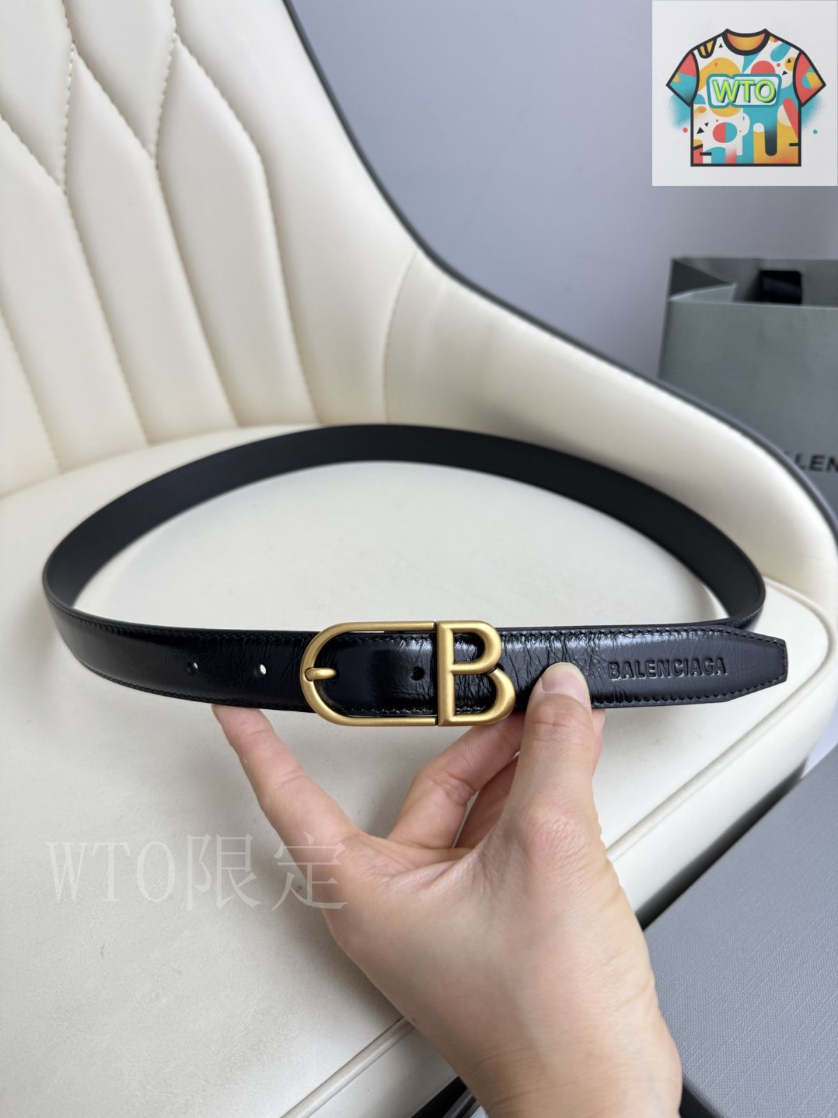 バレンシアガ レザーベルト