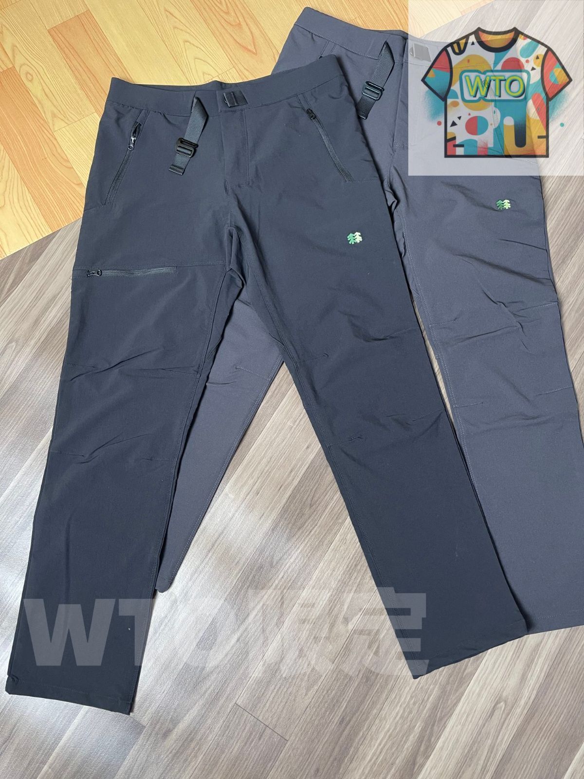 コロンスポーツ KOLON SPORT ハイキングとキャンプ用 男性のアウトドアスポーツ用 通気性と速乾性のあるソフトシェル ヘビーワーク刺繍の長パンツ