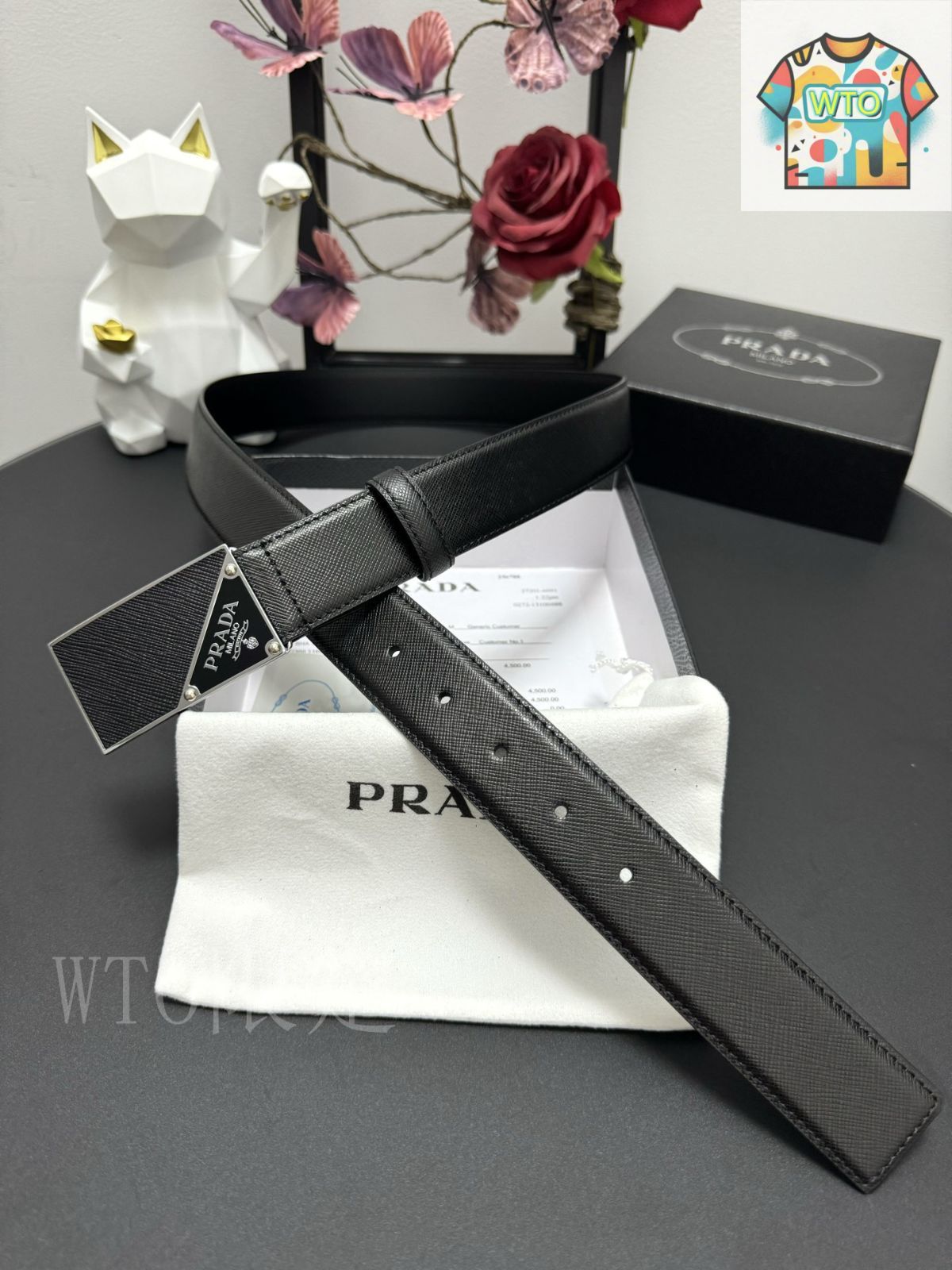 WTO通販 PRADA プラダ レザーベルト-WTO輸入-LMP93