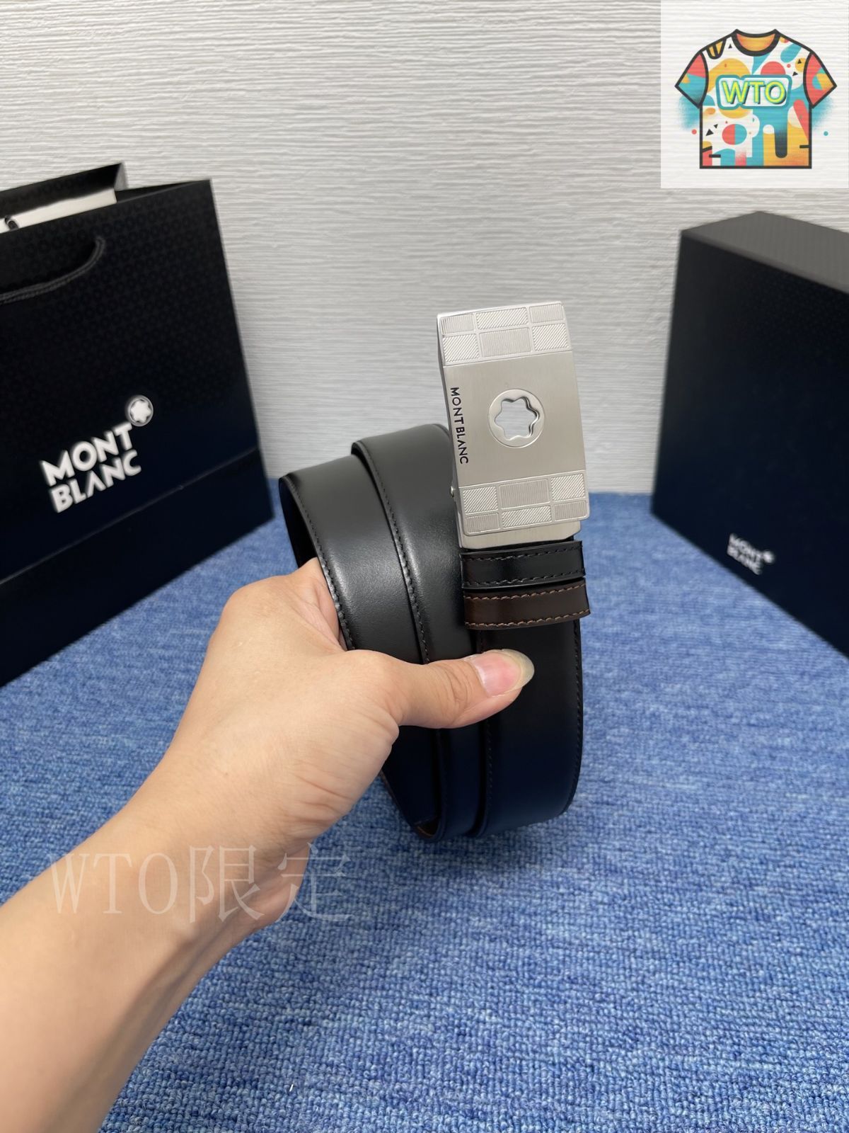 WTO通販 Montblanc モンブラン メンズ レザーベルト-WTO輸入-IQJ80