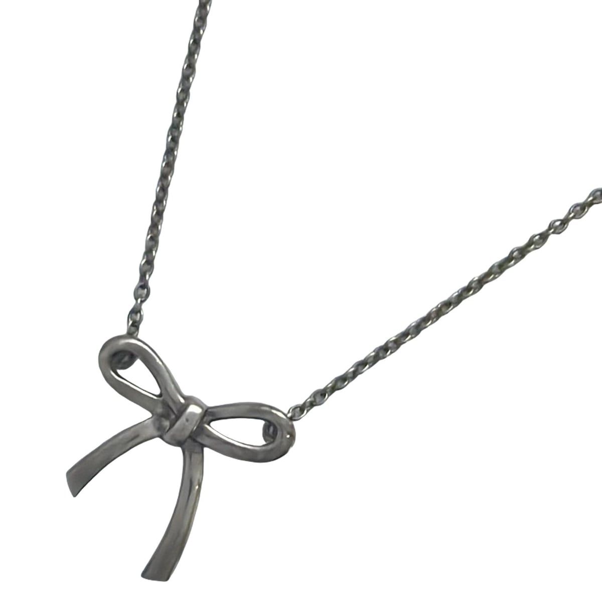 TIFFANY-Co. ティファニー ネックレス リボン シルバー