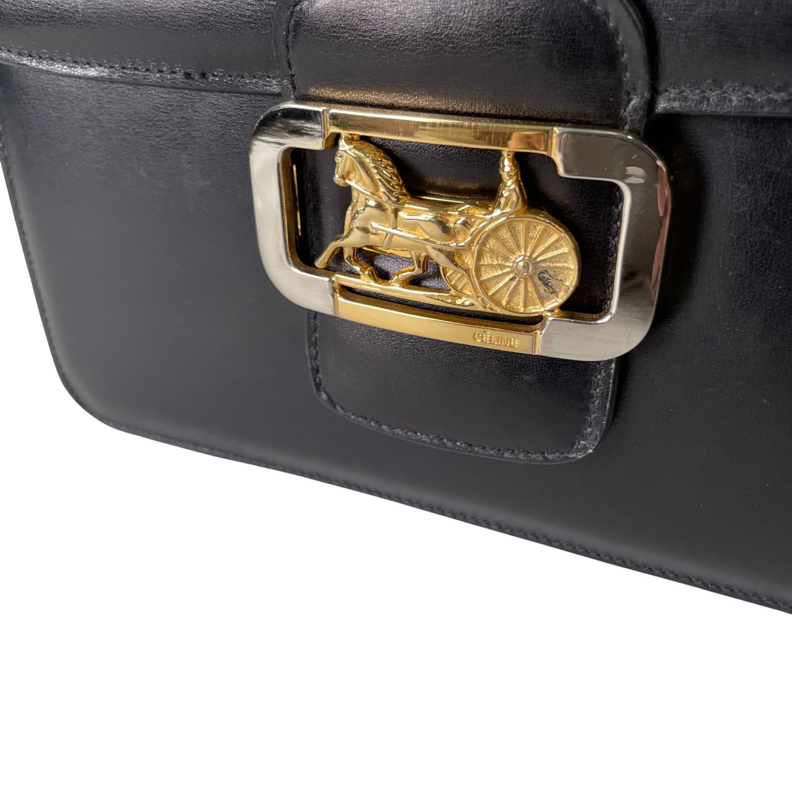 極美品/希少モデル】 CELINE セリーヌ 馬車金具 ホースキャリッジ