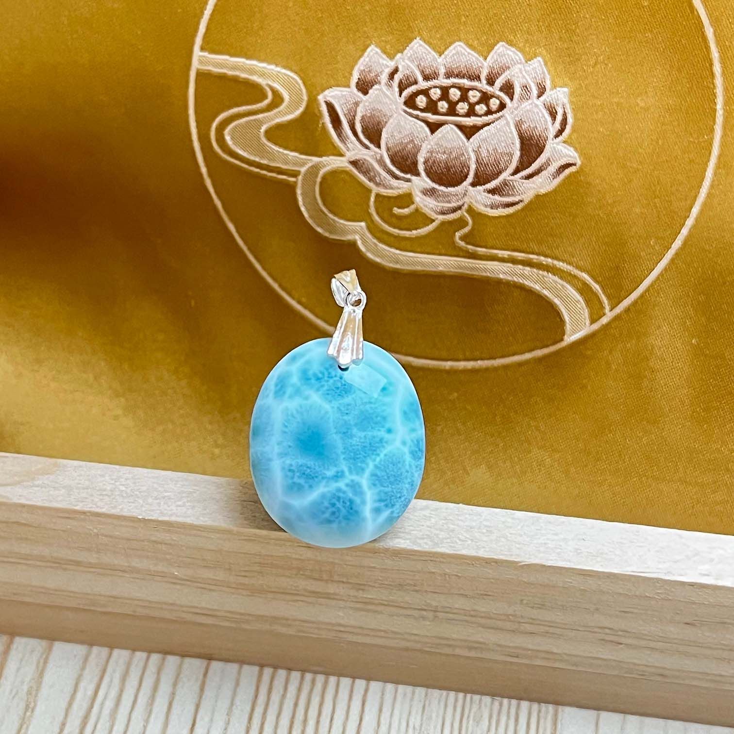 EU製 ラリマーペンダント パワーストーン 天然石 お守り プレゼント 約23.3 19.7 11.2 mm ZB 9708