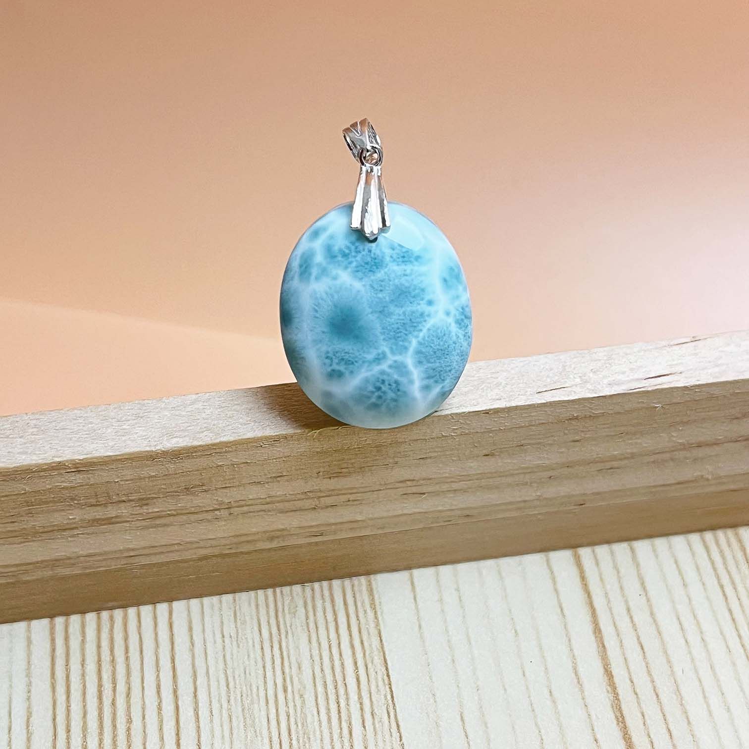 EU製 ラリマーペンダント パワーストーン 天然石 お守り プレゼント 約23.3 19.7 11.2mm ZB9708