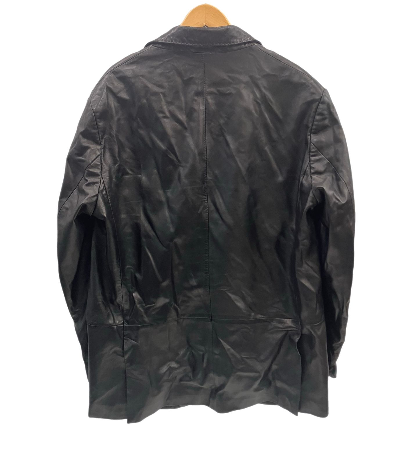 ブルーノマリ BRUNOMAGLI レザーテーラードジャケット 54 ジャケット ブラック 101MT-5298