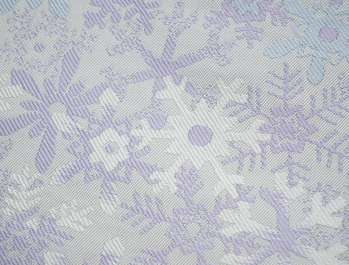 九寸名古屋帯 雪の結晶柄