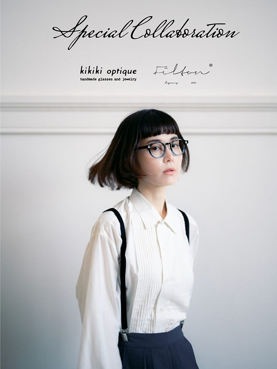 kikiki optique × Filton Special Collaboration SP-BOUTON Couleurs-2 薄灰 DESIGN by 品コラボモデル