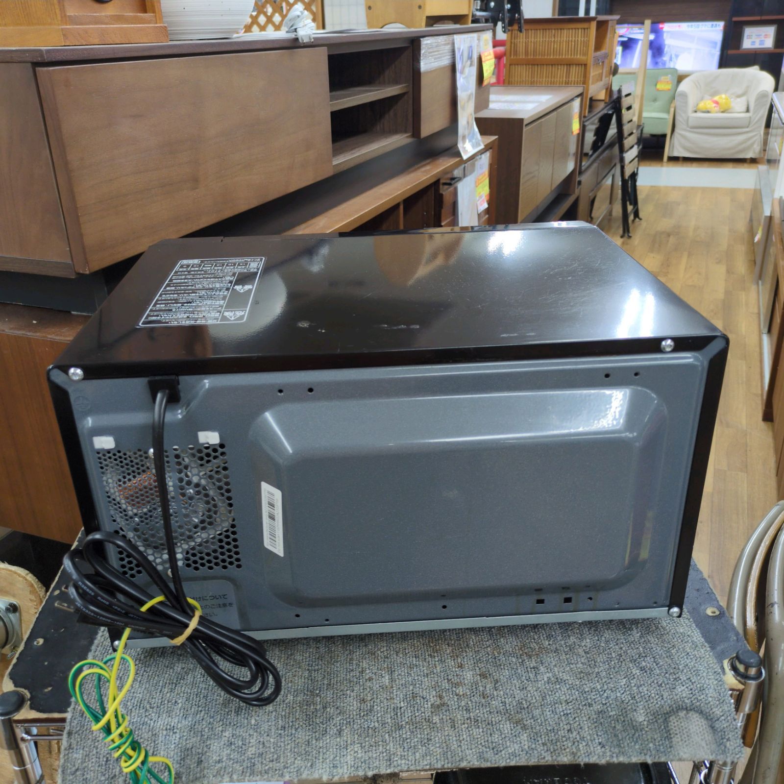  J 222 天板と庫内キズ使用感 e angle フラット電子レンジ ANG MOB 5 K 単機能電子レンジ 電子レンジ オーブン