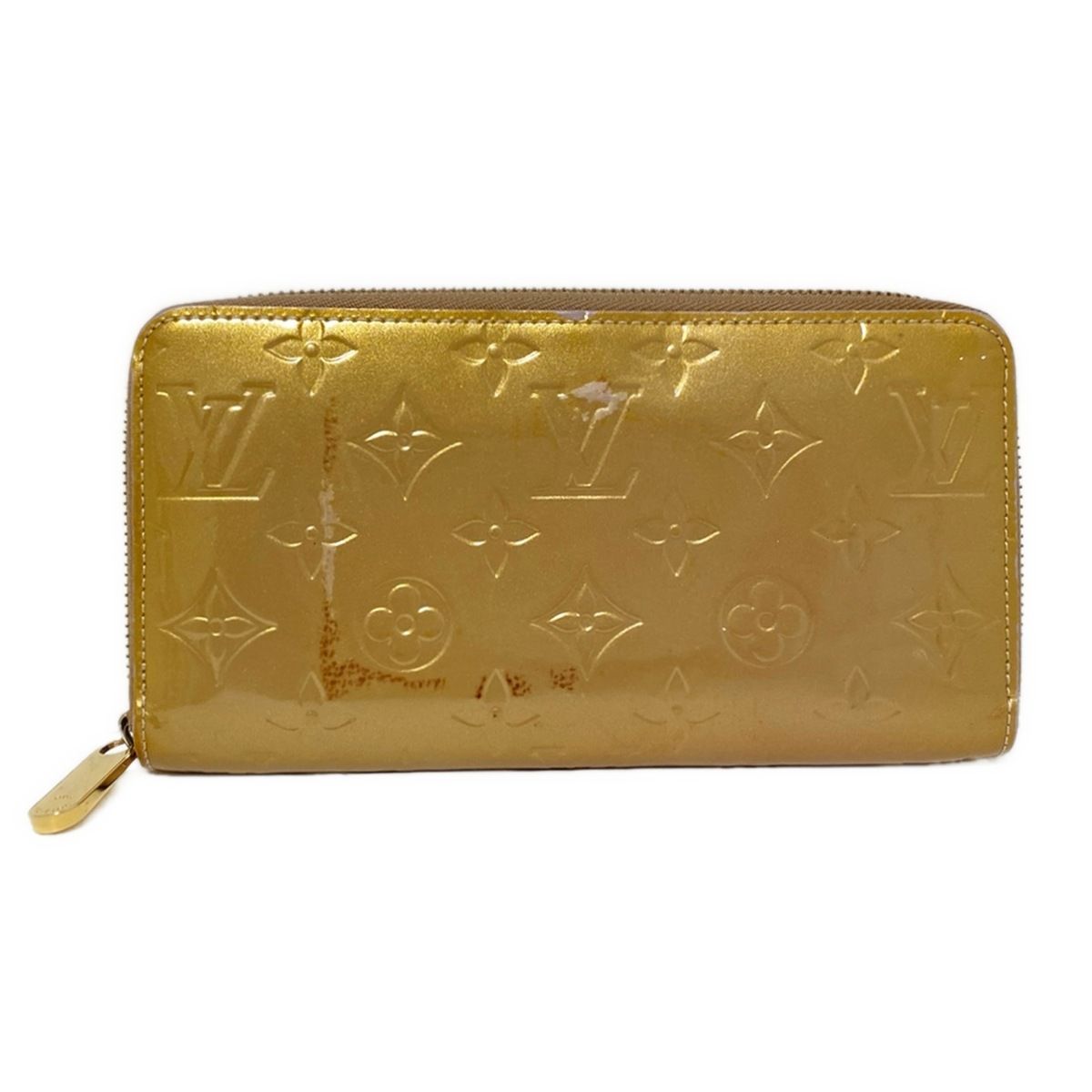 LOUIS VUITTON ルイヴィトン 長財布 モノグラムヴェルニ ジッピーウォレット M91470 ノワゼット レザー