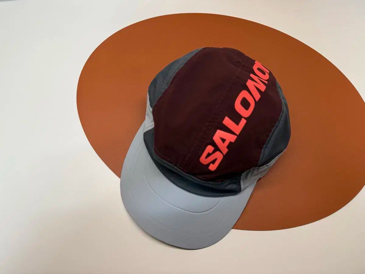 SALOMON サロモン トレイル キャップ 帽子 バーガンディ グレー