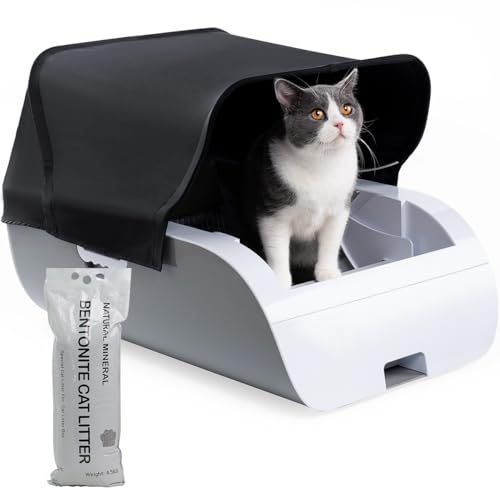 猫トイレ 自動 全自動 ねこ トイレ 猫 トイレ 自動清掃 猫トイレ自動清掃 消臭 猫 トイレ 大型 内蔵バッテリー付き 猫のトイレ 臭わない 猫自動トイレ 多頭飼い用 猫 トイレ大きめ カバー付き 猫 システムトイレ 自動 3ab9cbb2