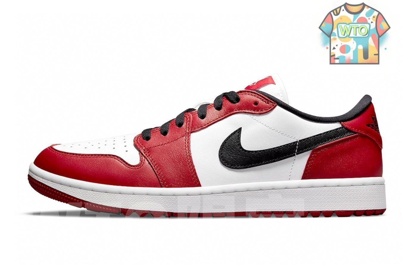 ナイキ エアジョーダン 1 ロー ゴルフ シカゴ バーシティ レッド ホワイト-ブラックDD 9315-600