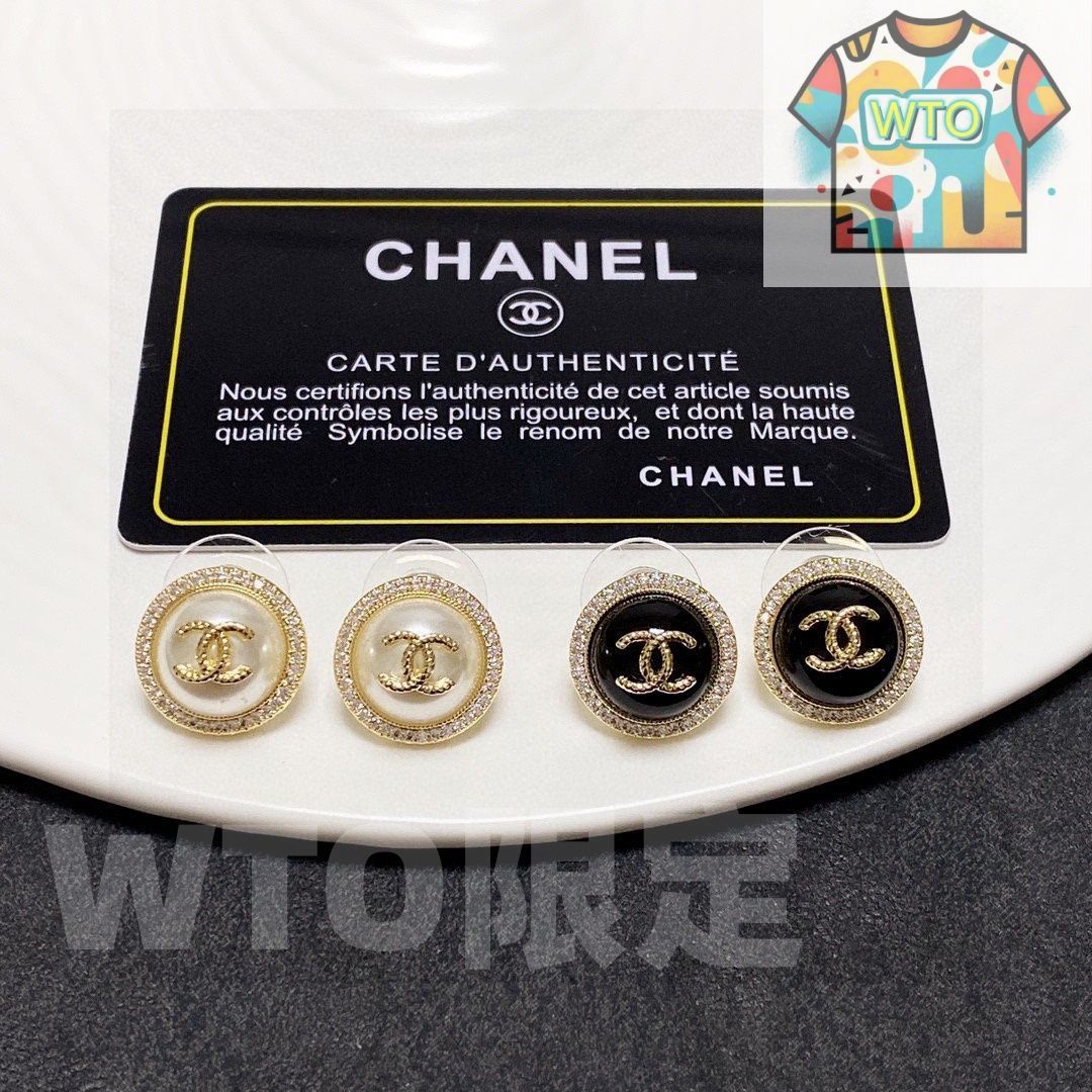 WTO通販 Chanel ダブル C モノトーン ピアス 在庫 価格-WTO輸入-XFJ50