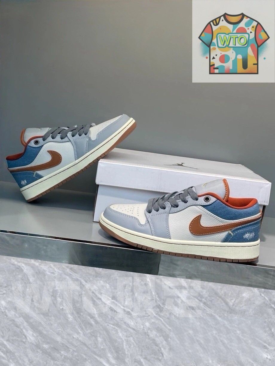 お げ 即 Nike WMNS Air Jordan 1 Low Denim Phantom ジョーダン