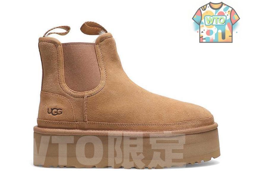 アグ ウィメンズ ニューメル プラットフォーム チェルシー チェストナット-WTO輸入1