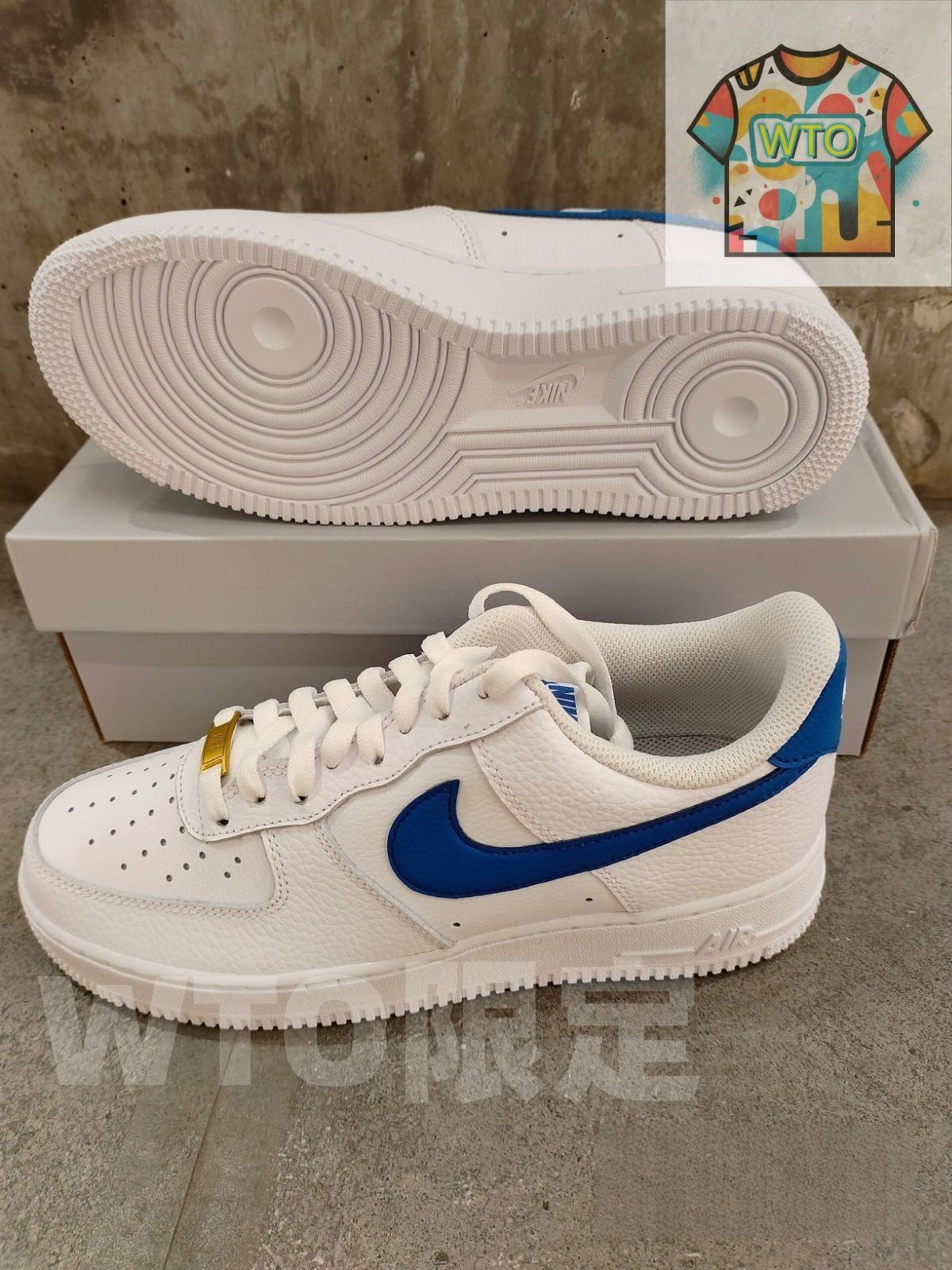 お げ 即 NIKE AIR FORCE 1 LOW ホワイト ロイヤルブルー ナイキ