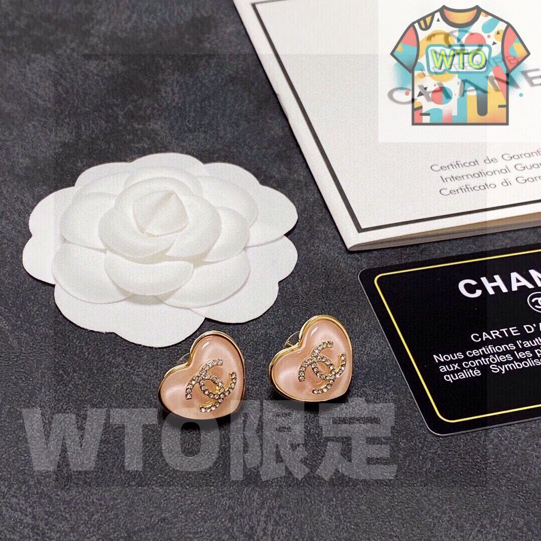 WTO通販 Chanel クラシック ピンク ハート ダブル C ピアス 在庫 価格-WTO輸入-QPG95