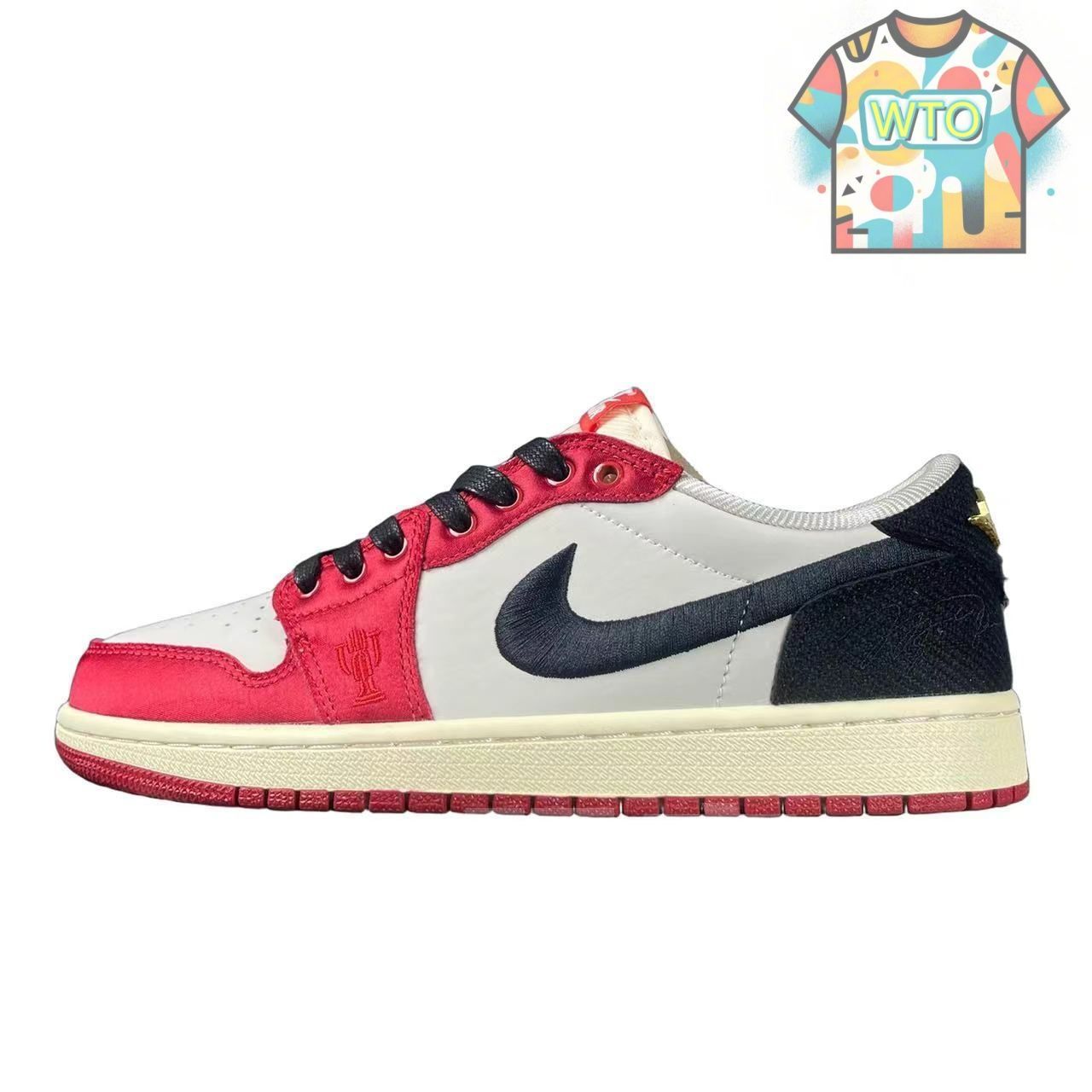 Trophy Room × Nike Air Jordan 1 Low OG Sail and Varsity Red ナイキ fn0432-100