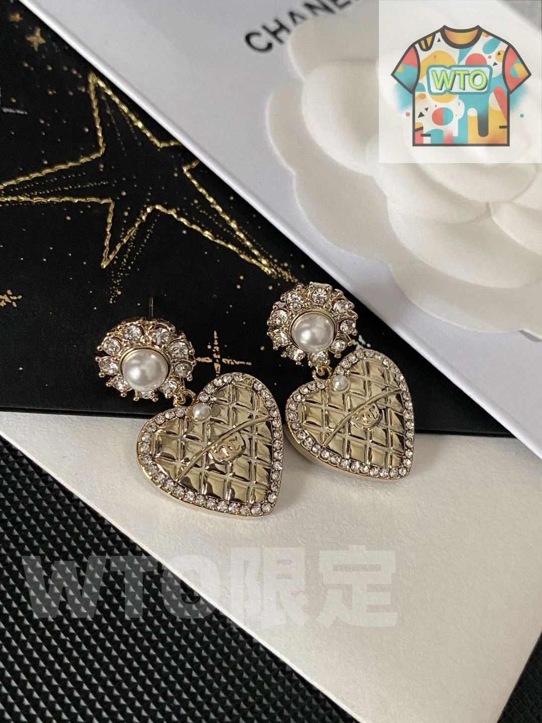 WTO通販 Chanel ヴィンテージ ダブル C ピアス -WTO輸入-KQD94