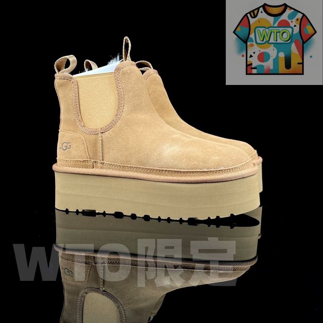 アグ ウィメンズ ニューメル プラットフォーム チェルシー チェストナット-WTO輸入1