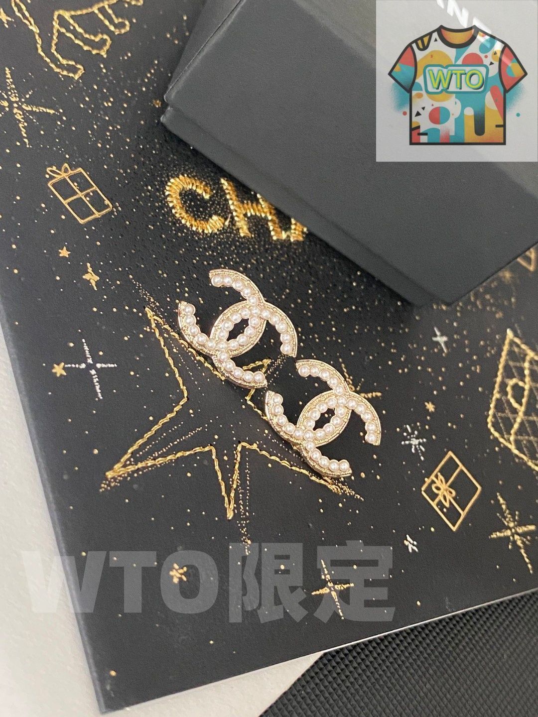  WTO通販 Chanel ヴィンテージ ダブル C ピアス 価格-WTO輸入-CRJ 74 イヤリング ノンホールピアス アクセサリー