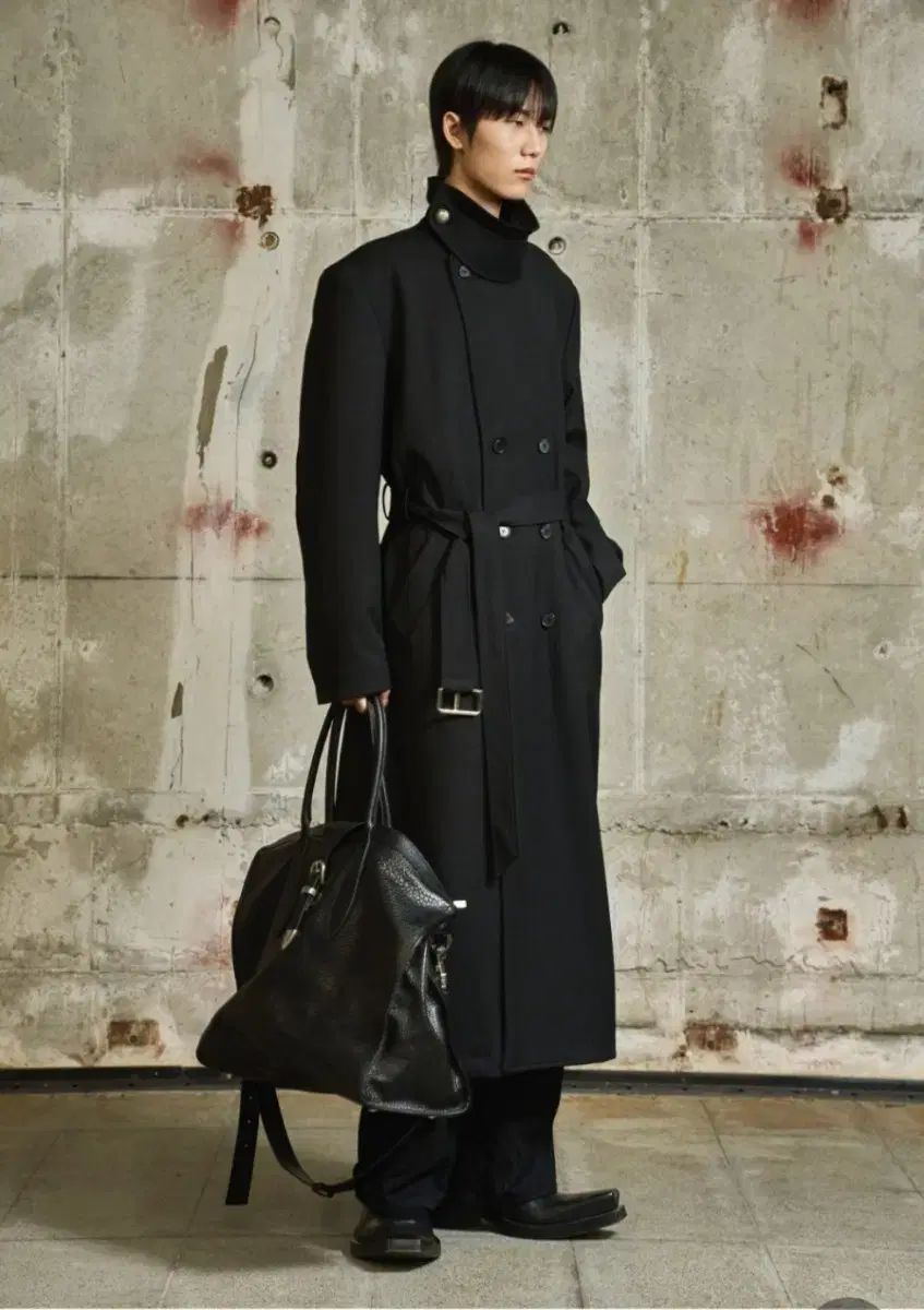 kkst リンクスストーン ハイネック トレンチ コート ブラック XL
