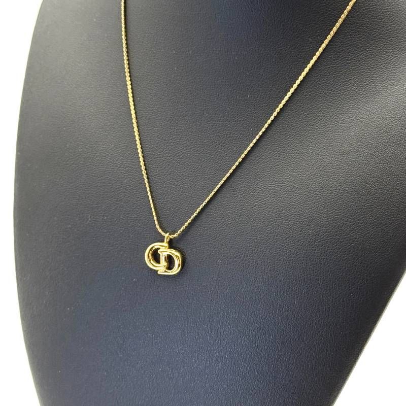 美品 Dior CDロゴ ネックレス ゴールド クリスチャンディオール